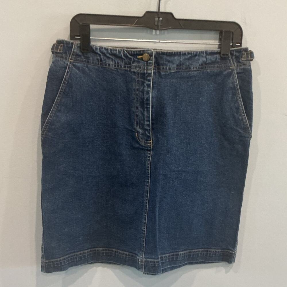 NEW‎ Vintage Ralph Lauren Womens Denim Mini Skirt Jean Western Cowboy Preppy M 8